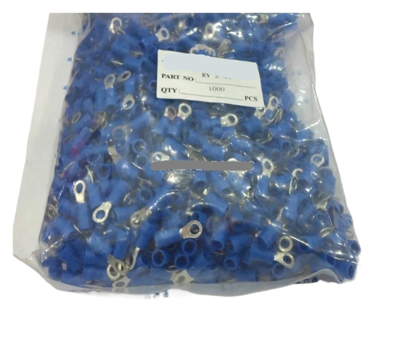 Cosse à anneau bleue RV2-3.5 pour câbles électriques de section AWG 16-14