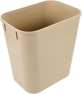 Plastic Trash Can Garbage Bucket 8l Beige Plastic Waste Bin for Bathroom Bedroom Kitchen Home Storage and Cleaning Use