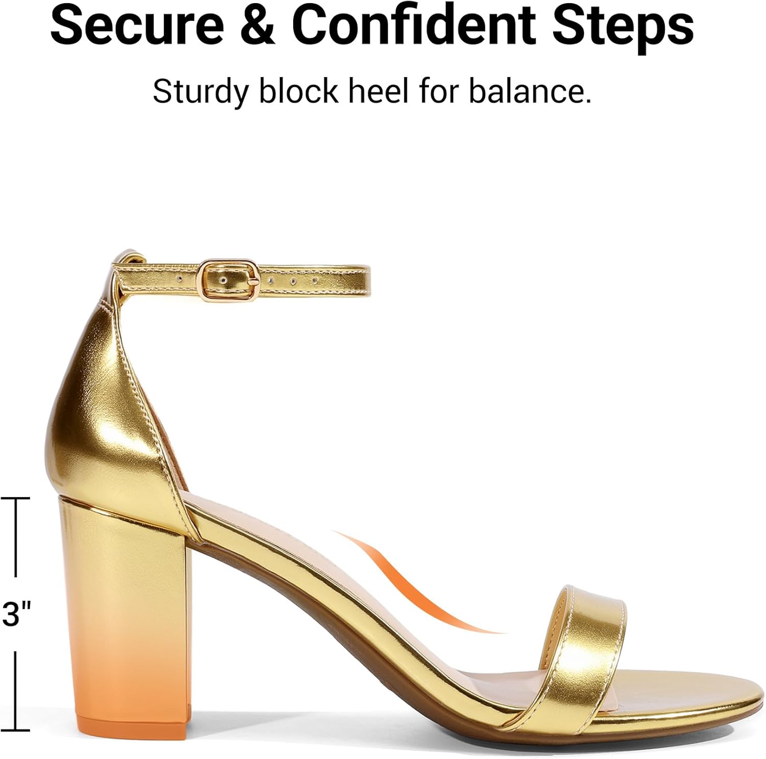 DREAM PAIRS Women's Chunk Low Heel Pump Sandals
