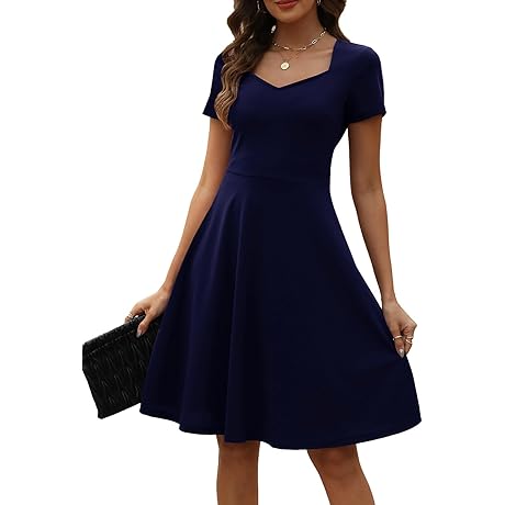 Women's Elegant A-Line Dress for Work