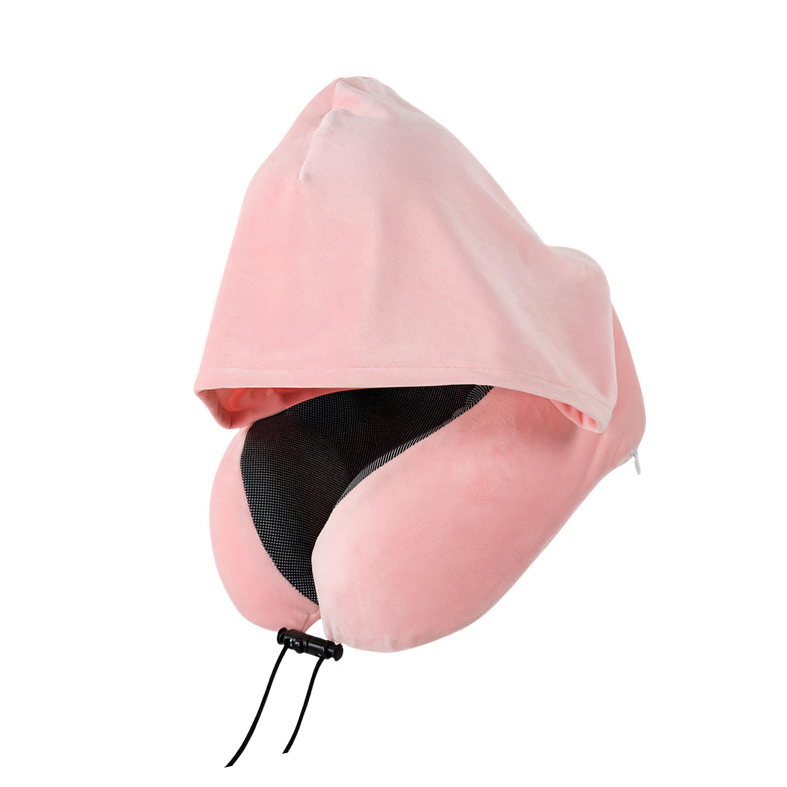 Msioytog Memory Foam Attached Travel Cushion with Airy Ice Silk Case for Relaxing At Work Compact Roll Neck Pillow