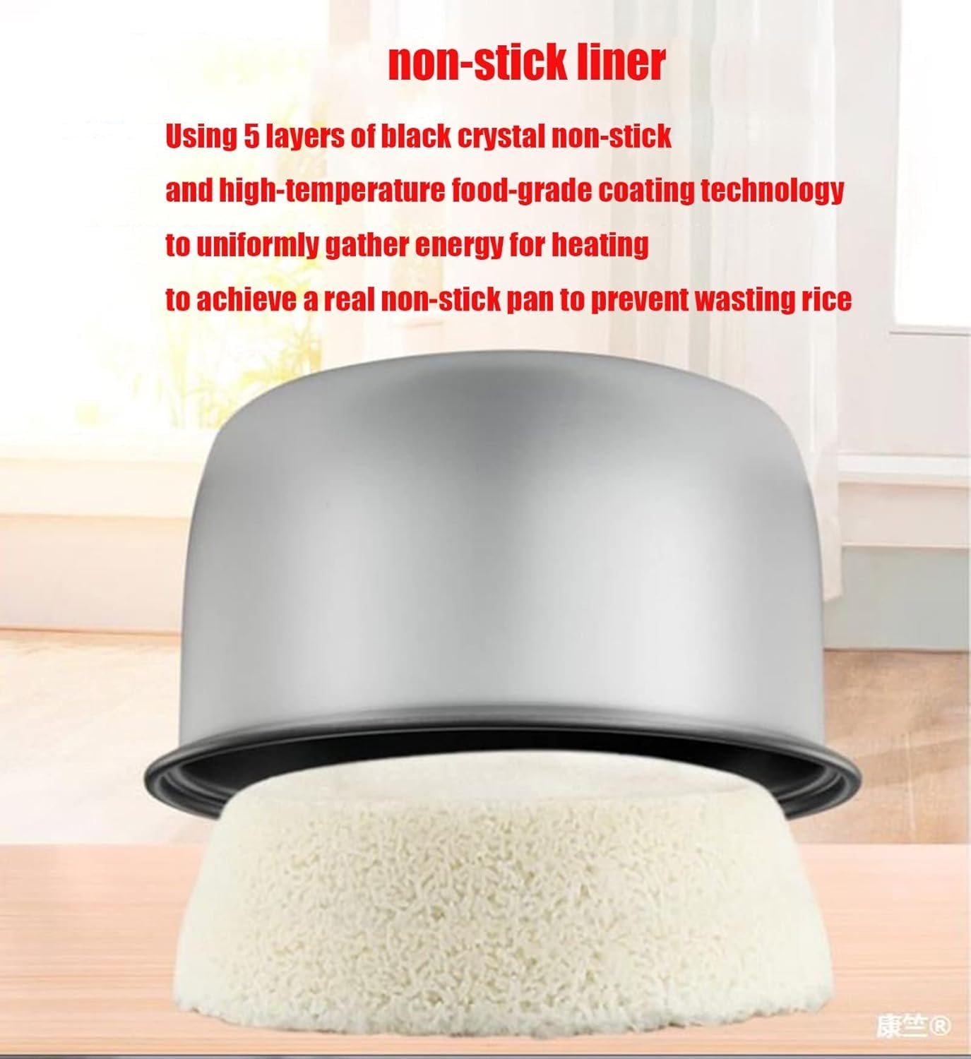 Scalda riso professionale da 23 litri, cuoci riso professionale, cuoci riso Aroma, isolamento alimentare in acciaio inox a risparmio energetico da 100 W, pentola interna antiaderente(Brown)