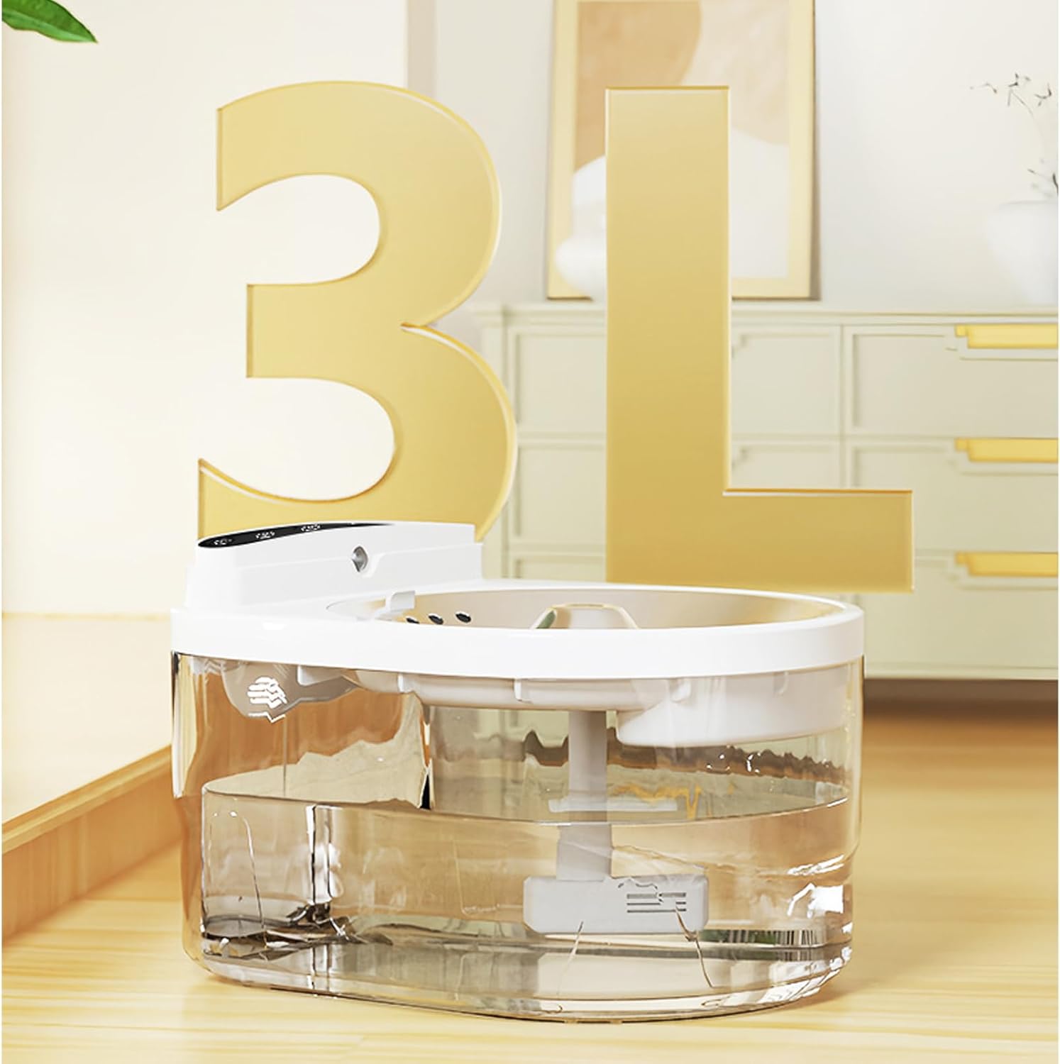 Wireless Water Fountain for Cats, 3L with Intelligent Motion Sensor | Drinker for Cat, Dog, Puppy – for Kittens, Puppies and Dogs, Hydration and Feeding, Indoor, Home, Living Room