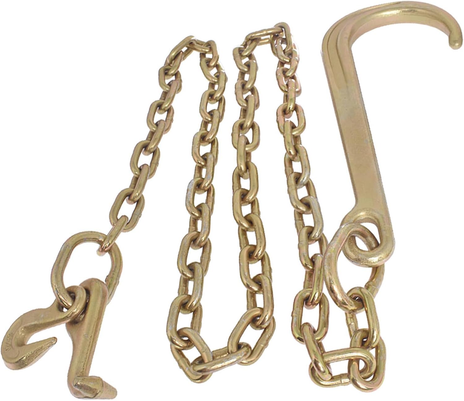 LABLT 5/16 x 6 FT Grade 70 Tow Chain 15" J Hook Mini R Hook Recovery Wrecker Axle