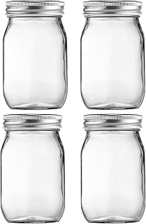 BEWAVE Glass Mason Jars