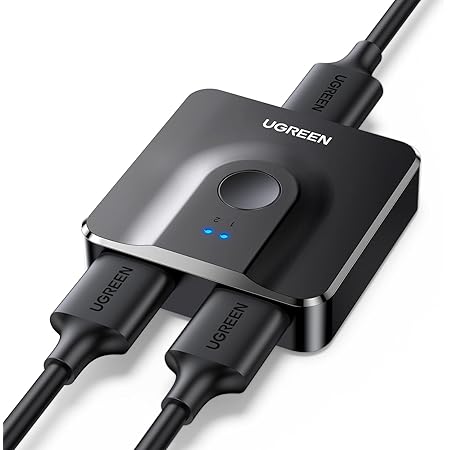 UGREEN HDMI 切り替え器 2入力1出力 4K@60Hz HDMI切替器 HDMIセレクター 双方向 HDCP 2.2/HDMI 2.0 電源不要 PS5/PS4/PS3 TV Stick PC ブルーレイプレーヤー テレビ プロジェクター 等に適用