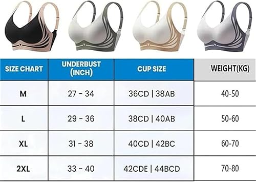 Lifting and anti-sagging wireless push-up bra Super push-up bra Seamless and non-wired underwear Anti-gravity lifting and side breast