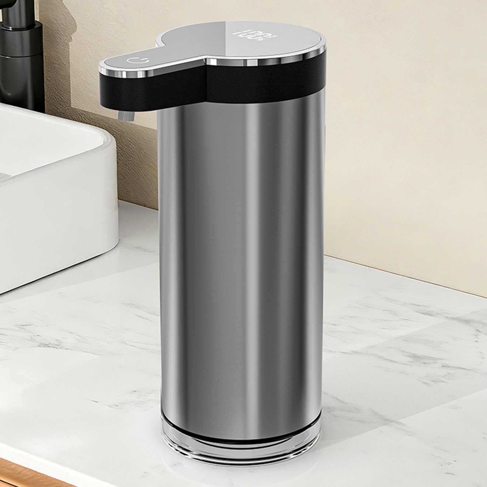 Dispenser automatico di schiuma liquida in acciaio inox moderno 350 ml spaziosa cisterna per lavaggio a mano cucina bagno dispenser sapone