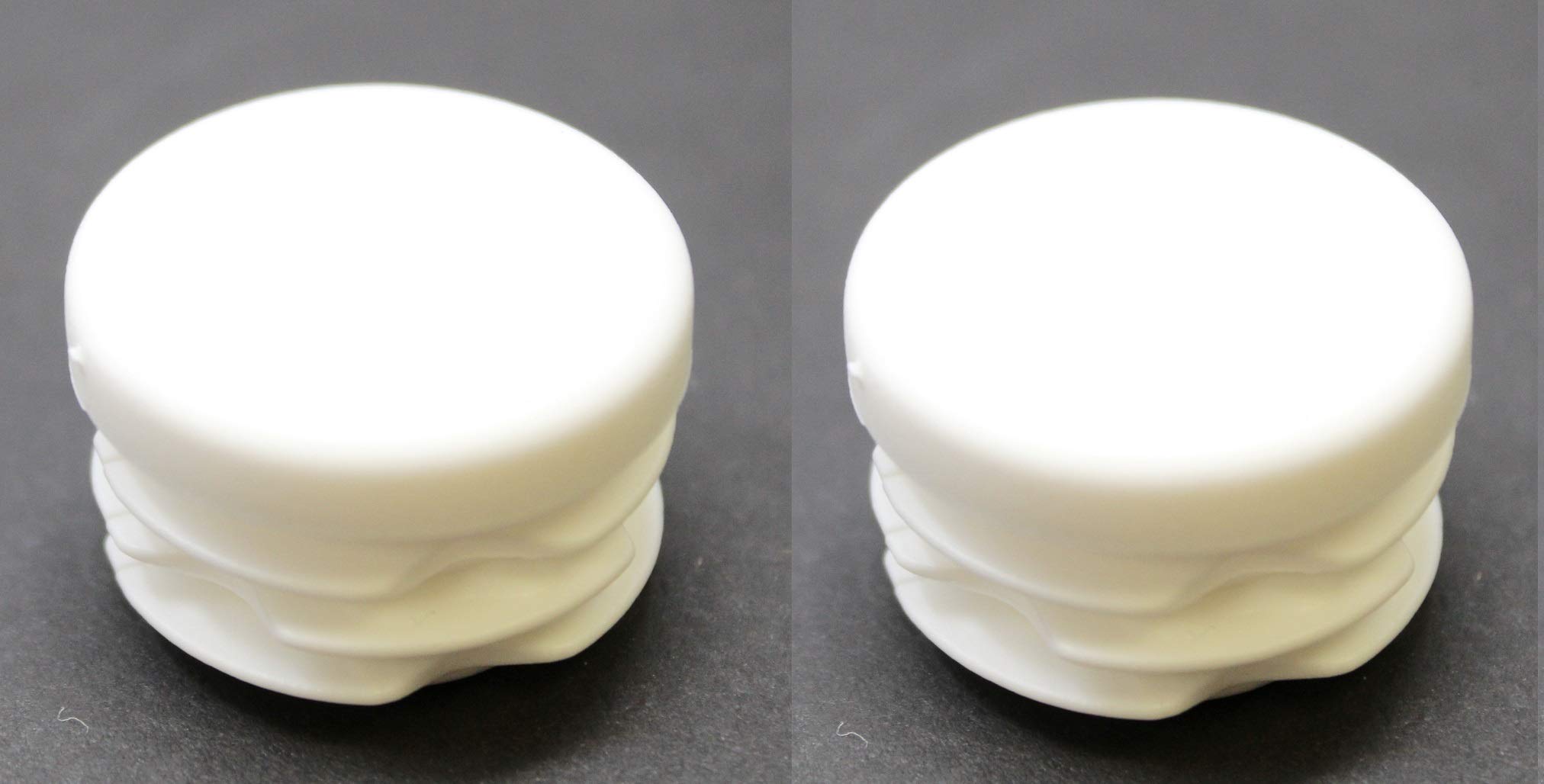 White 1" Round Tubing Plastic Hole Plug End Cap, 1 inch OD Tube Pipe Cover Plug, Heavy Duty Plastic Plug Cap Insert, Durable Chair Glide (2)