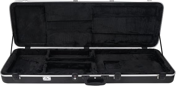 Sound Town Lightweight ABS Road Case for Electric Bass Guitar with TSA Approved Locking Latch and EPS Foam Plush Interior (STBC-500)
