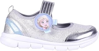 Cerdá Life'S Little Moments Zapatos Merceditas Deportivas Niña Frozen con Licencia Oficial Disney Track Shoe, Plateada, 6 UK Child