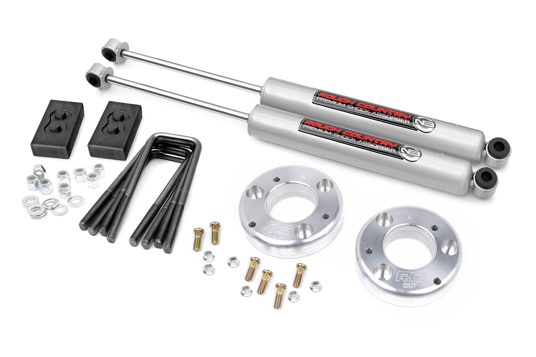 Rough Country 2" Leveling Kit (fits) 2014-2020 F150 | N3 Shocks | Billet Suspension System | 56930
