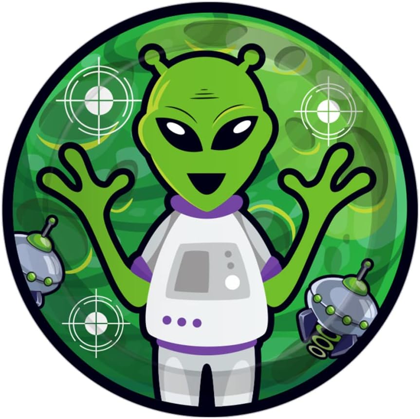 Miniatura 5 de CC HOME Servilletas de papel de cumpleaños de alienígena, juego de vajilla desechable para baby shower, suministros de fiesta de pañuelos, juegos de