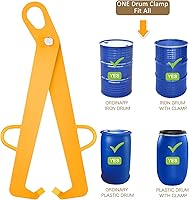 Vista 4 de Abrazadera de tambor vertical - Levantador de tambor para tambores de acero y plástico de 55 galones - Capacidad de 1100 libras