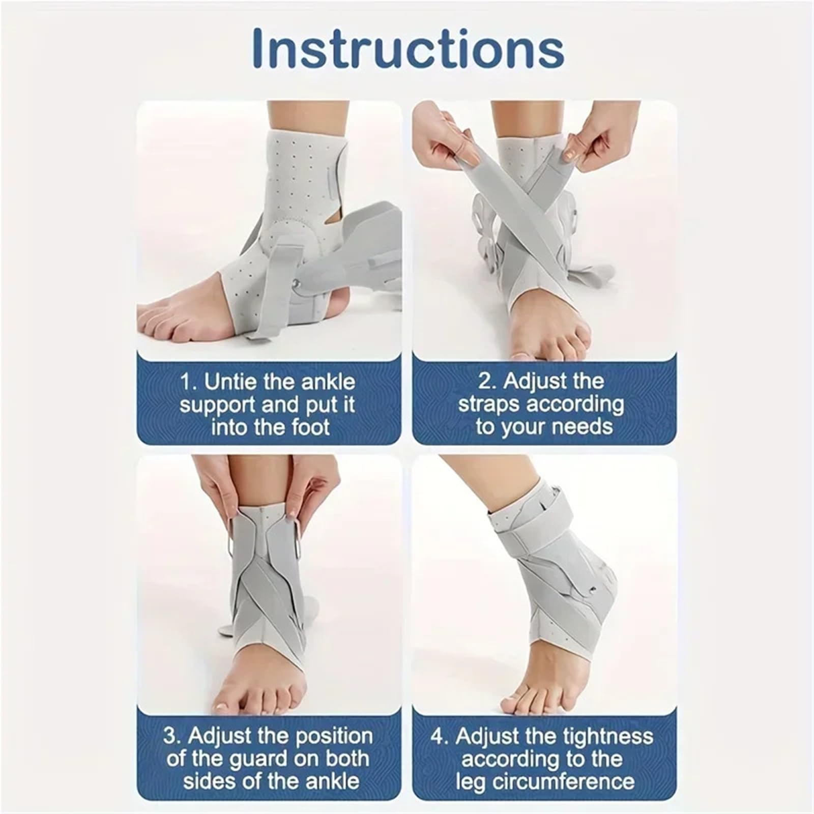 Verstellbare Sprunggelenkbandage 1/2 Stück Knöchelbandage Seitenstabilisatoren Verstauchungswiederherstellung Männer Frauen