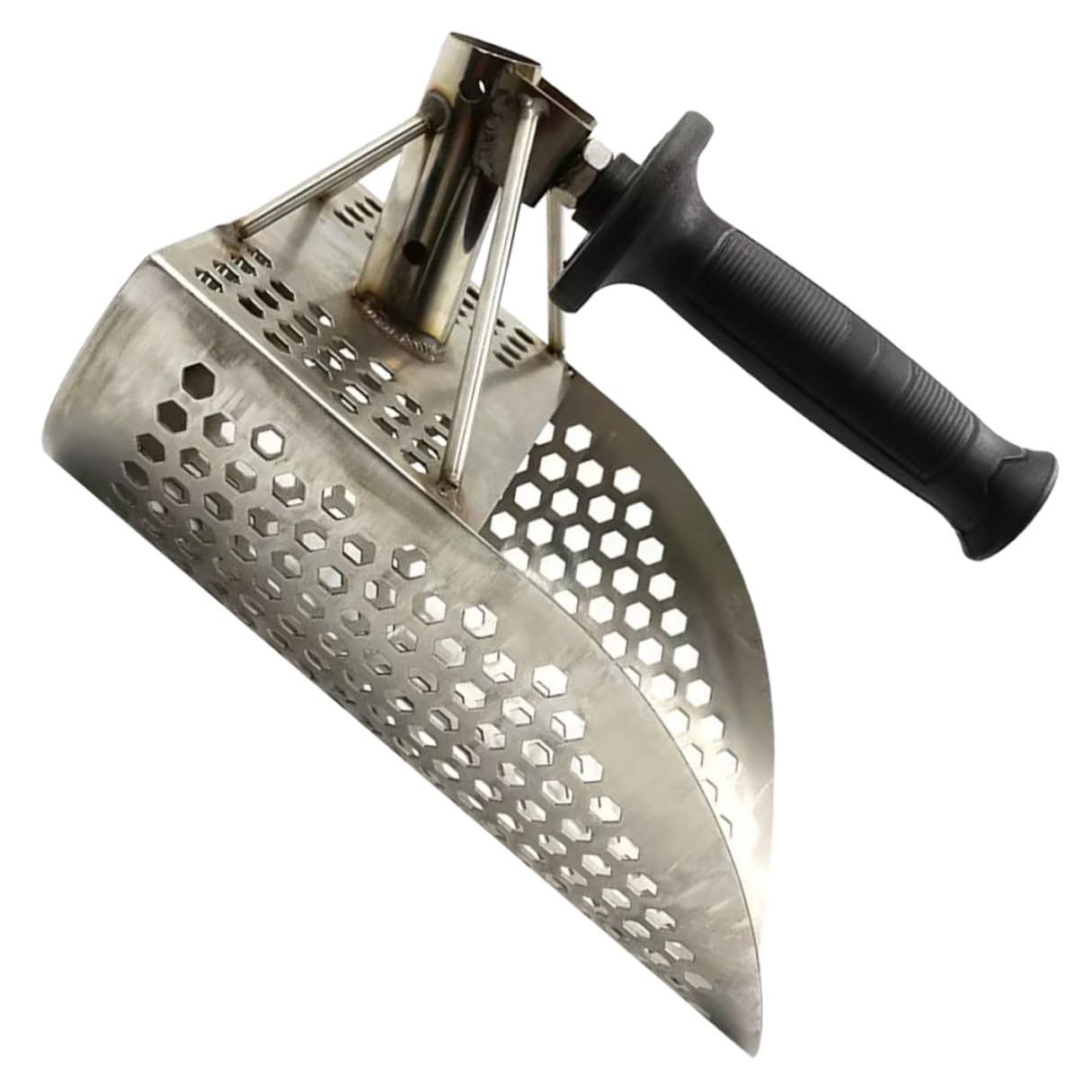 Anneome Pala Plata de Acero Inoxidable y ABS Detectora de Metales