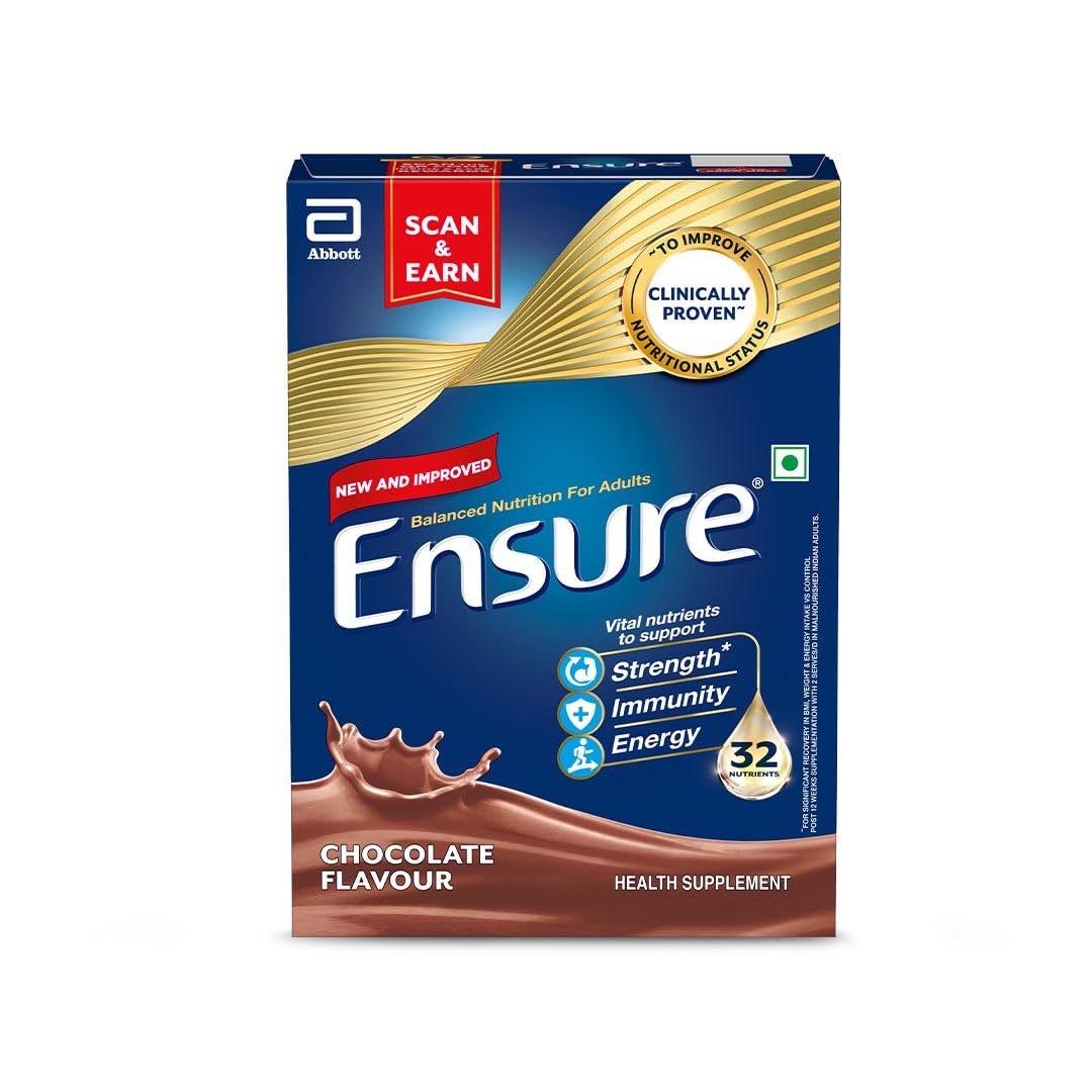 Ensure No 1 Nutritional Supplement Drink in the world|32 nutrients High Protein,Calcium,Vit D|Chocolate 375g