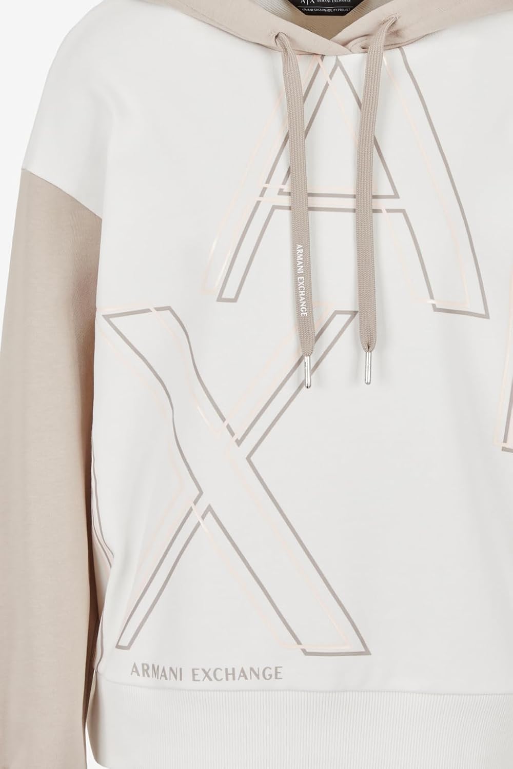 Armani Exchange Women's Outline Logo Print Hoodie Sweatshirt
