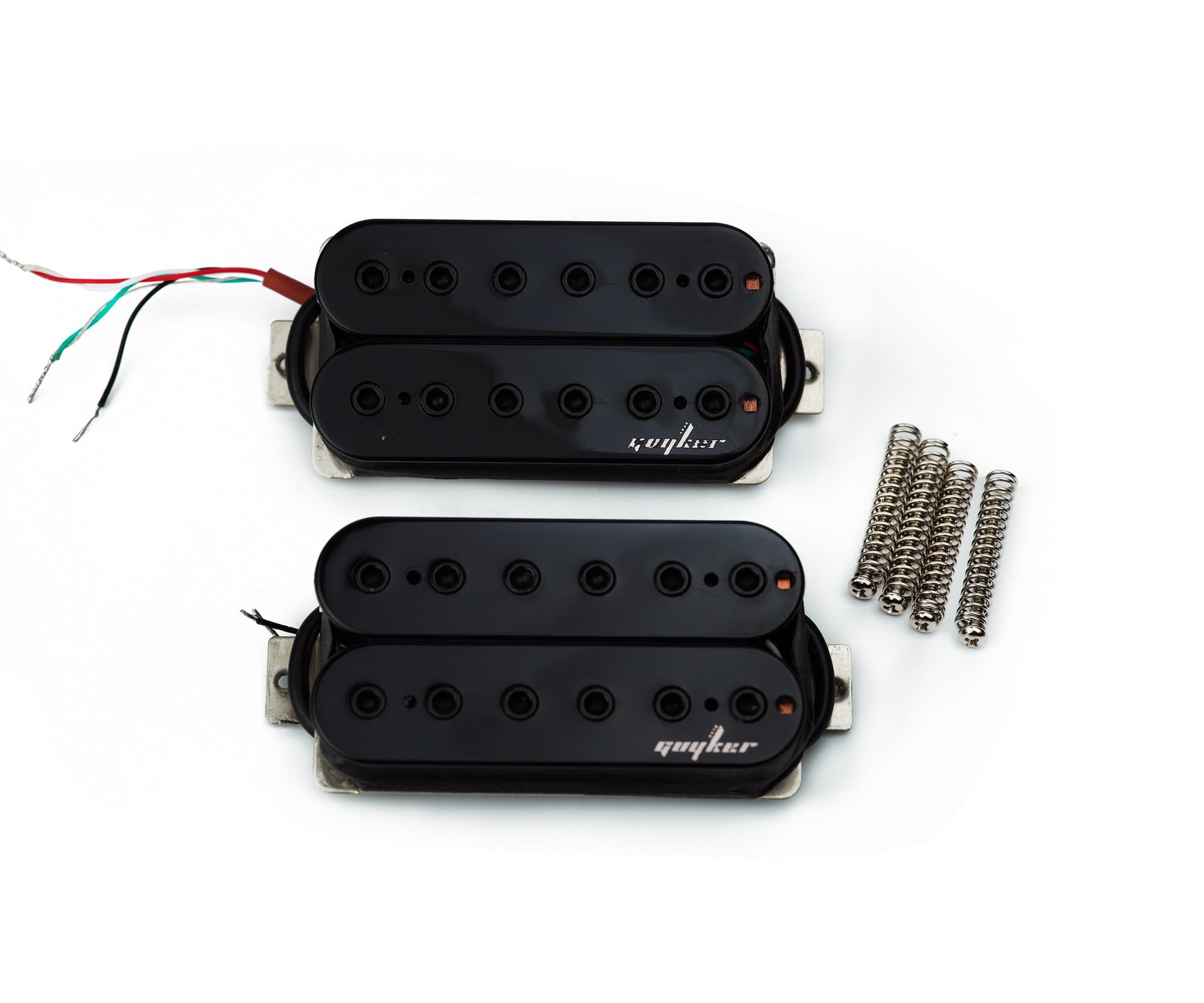 Guyker Alnico HBBA5-BK-XBB Lot de micros pour guitare électrique à 6 cordes Humbucker, 5 cous/chevalets, double bobinage
