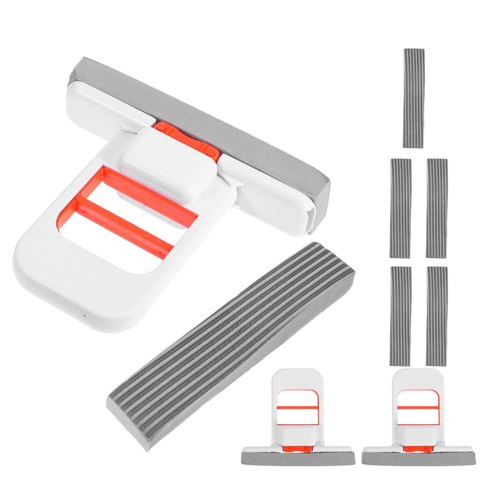 TOYANDONA Mini Trapeador Plegable Portátil Autoapretable con Esponja para Limpieza Húmeda y Seca, Tamaño Pequeño, 3 Unidades con 9 Recambios, Adecuado para Cocina, Baño y Escritorio