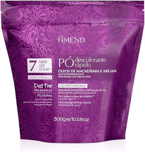 Pó Descolorante Rápido Amend Colágeno Hidrolisado e Proteína da Seda 300g