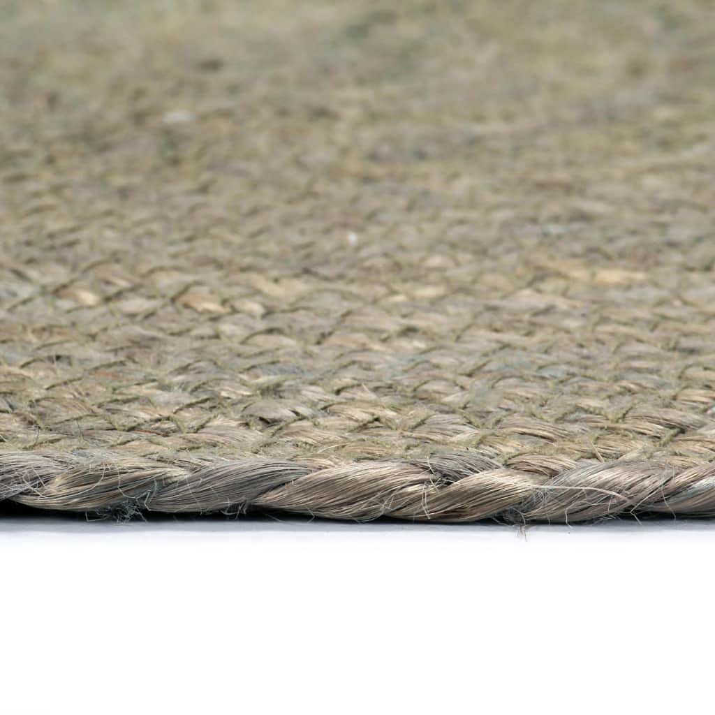 Platzdeckchen, 6 Stück, einfarbig, Grau, 38 cm, runde Jute, Artikelfarbe: Grau