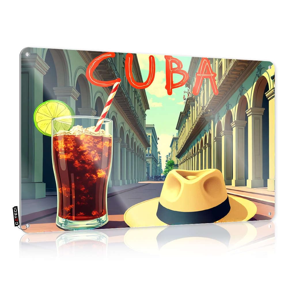 Vintage Decor Cuba Libre In The Sun Tin Sign Bro Cave Sign Bar Sign Metal(20X30CM)