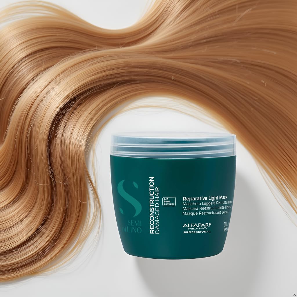 ALFAPARF MILANO Semi di Lino Reconstruction Bond Repair Hair Mask for Damaged Hair - Recommended for Fine Hair – Hair Repair Mask - Restructures - Color Safe - Deep Conditioner - Vegan (17.2 oz) - Image 5