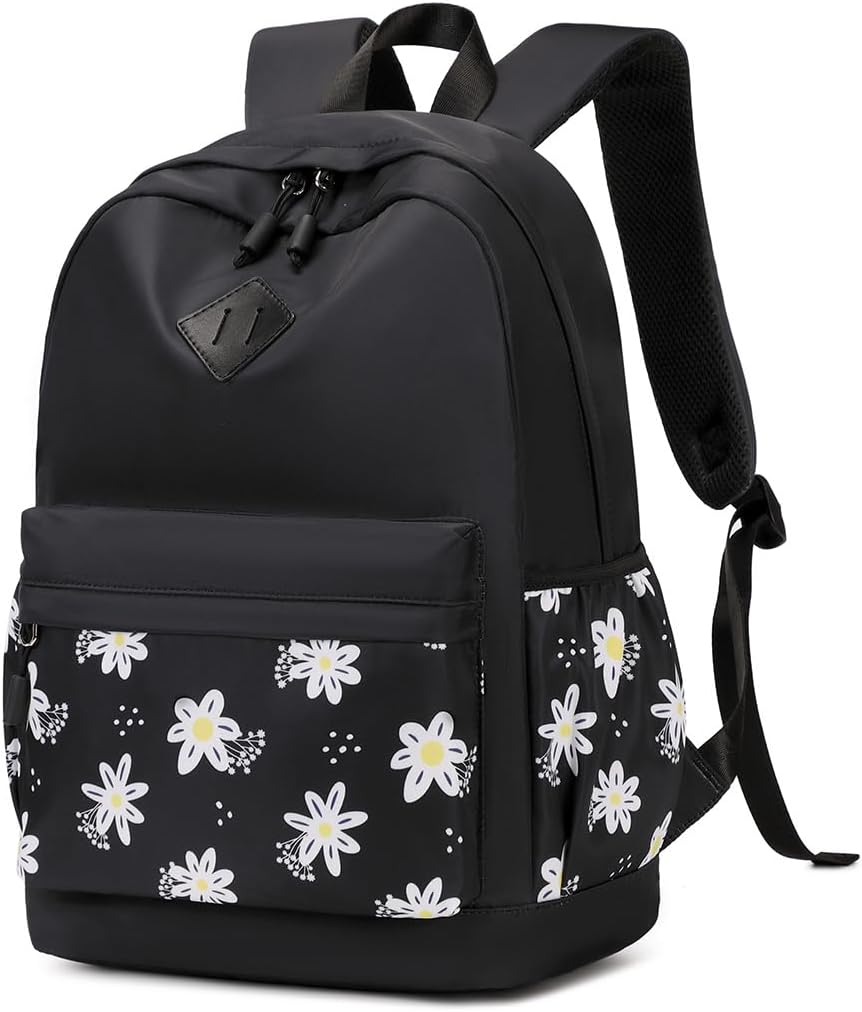 SwacortWomen Backpack for School Girls Travel Laptop Backpacks Lightweight Floral School bag Bookbag Carry on Daypack