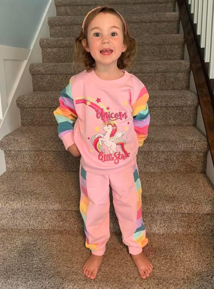 Girls 2 Piece Outfits Toddler Girls Leopard Print T-Shirt and Leggings Set School Outfits Girl Clothes Fall Sets - Image 2