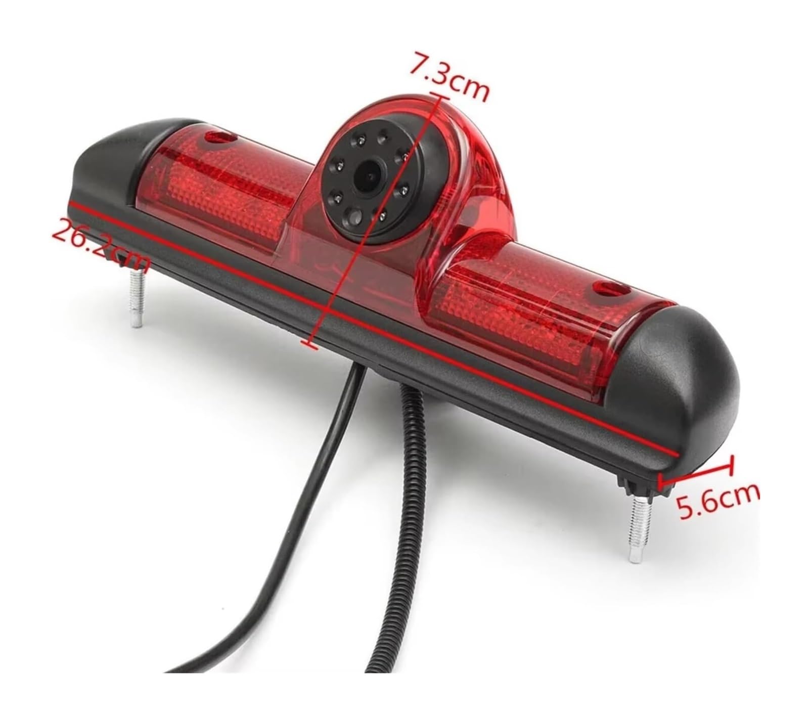para Fiat para Ducato 2006-2017 Cámara De Visión Trasera Impermeable 170 Grados Tercera Luz Freno Nocturna 12 V Cámara de Respaldo