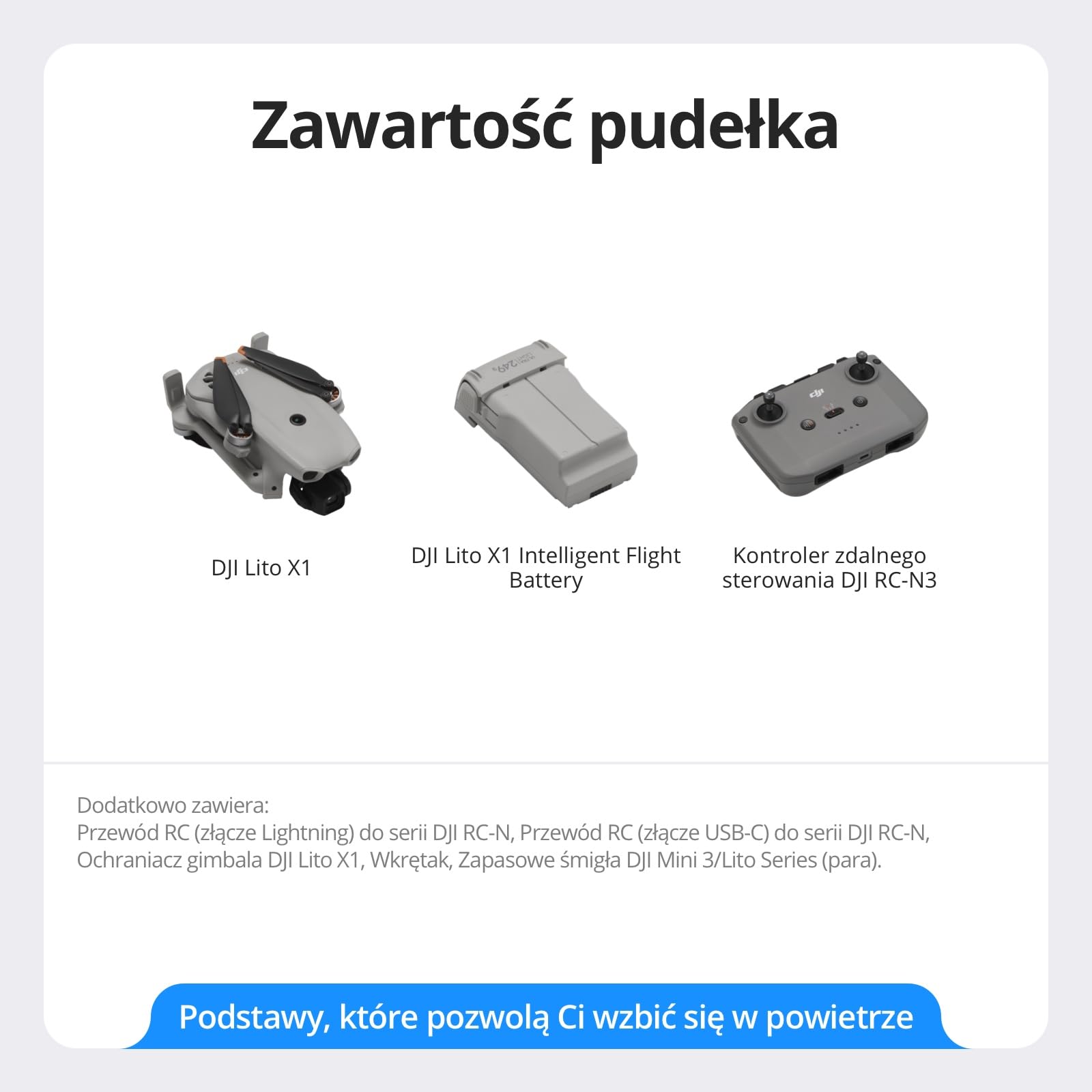 DJI Lito X1, dron z kamerą 4K dla początkujących | Wykrywanie przeszkód, ActiveTrack, matryca 1/1,3 cala, odpowiedni dla dorosłych, lekki i składany, transmisja wideo 15 km, C0