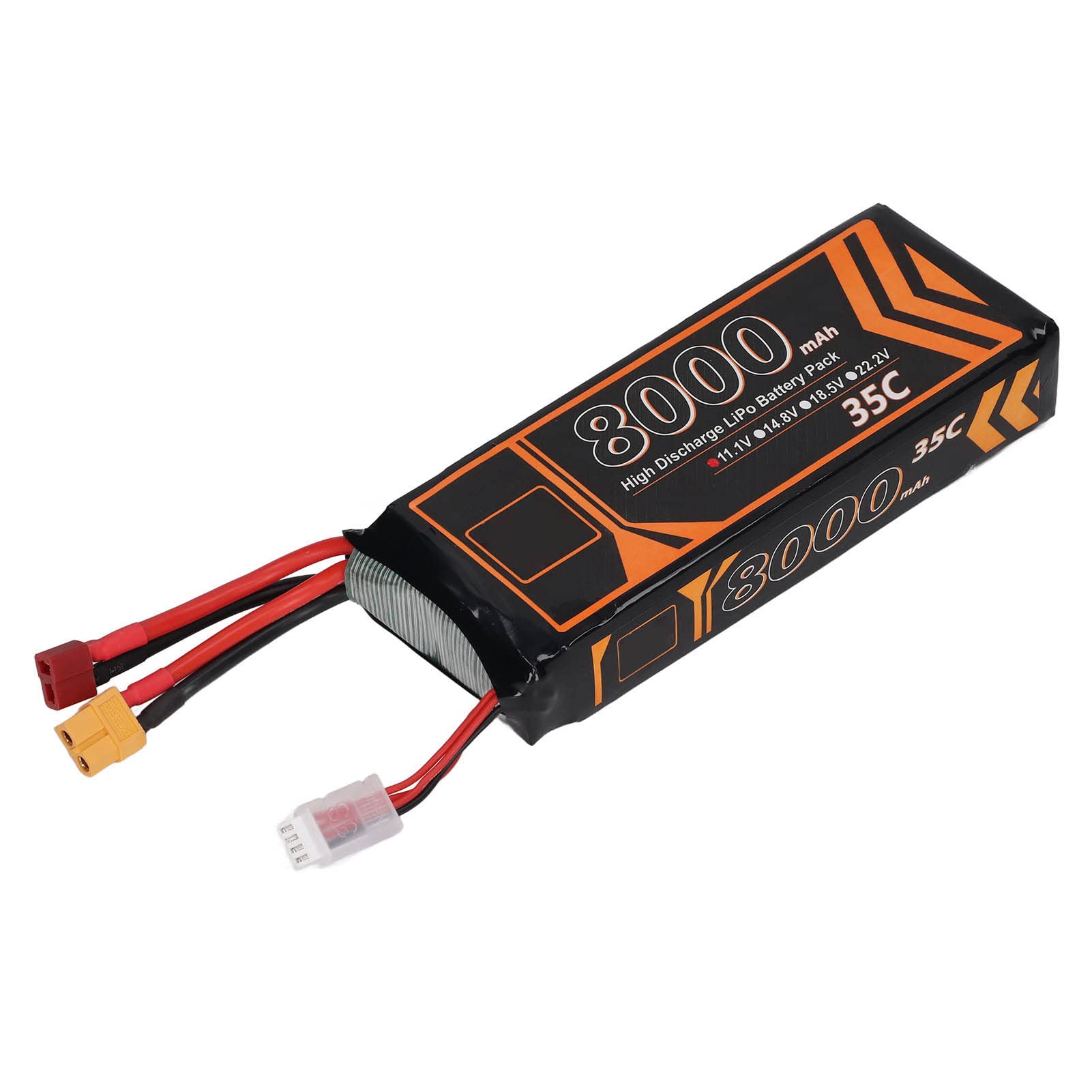 Generic Batteria LiPo 11.1V 8000mAh 35C 3S con Spina XT60 per Auto RC Quadcopter Droni Runtime Ad Alta Potenza Compatibile con Slash E FPV Racing