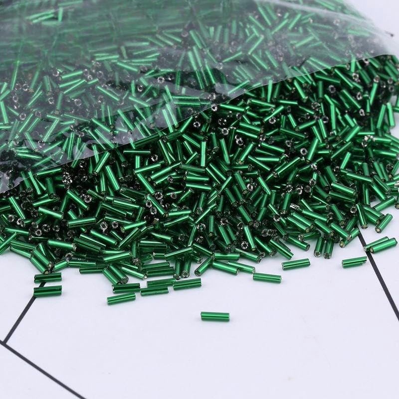 20000 szt. 2 x 6 mm szklana rurka UV koraliki nasiona do produkcji biżuterii małe koraliki kucyk koraliki ryżowe Mnin nasiona koraliki do bransoletki DIY rzemiosło