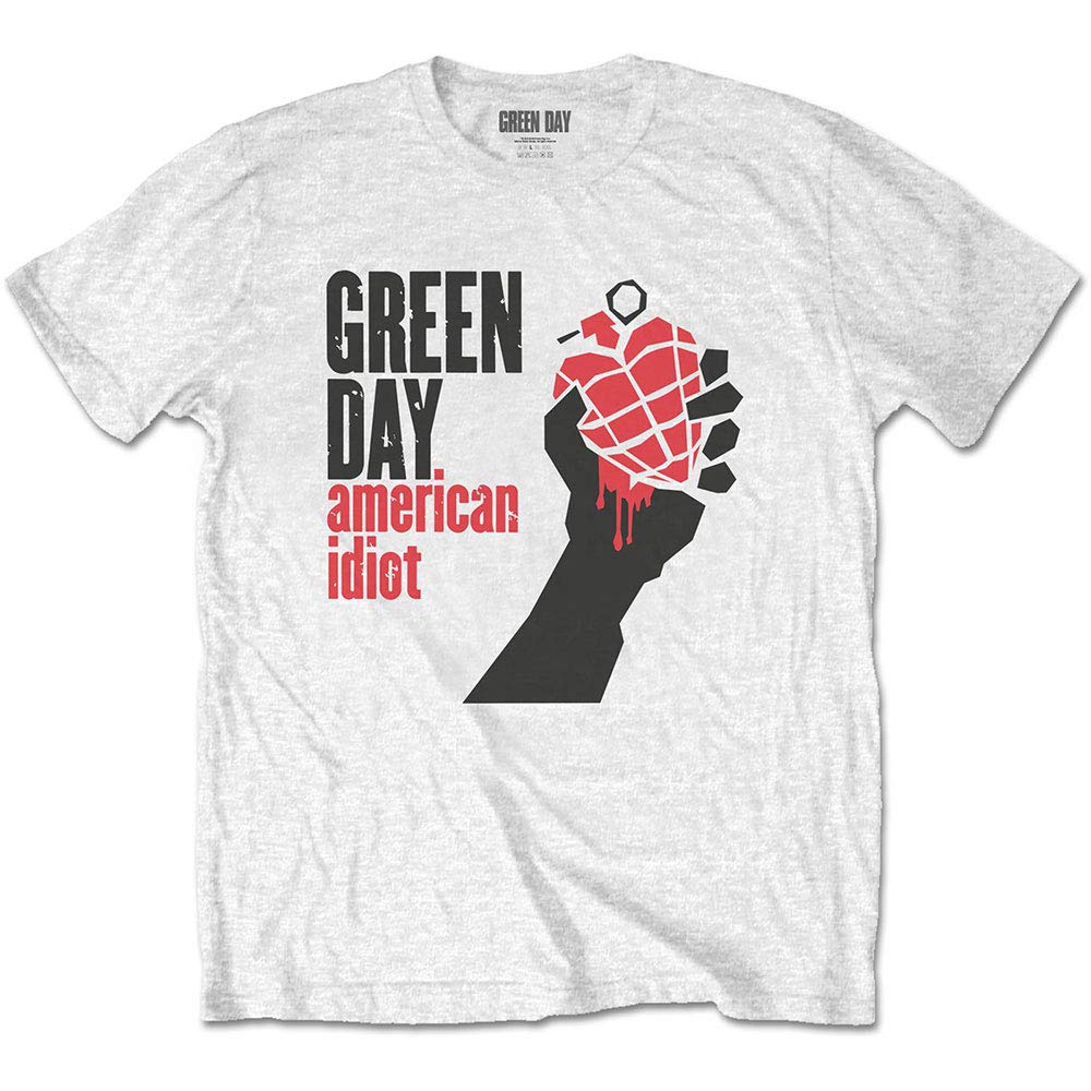 Green Day GDTSW12MW04 T-Shirt, White/Red/Black, XL