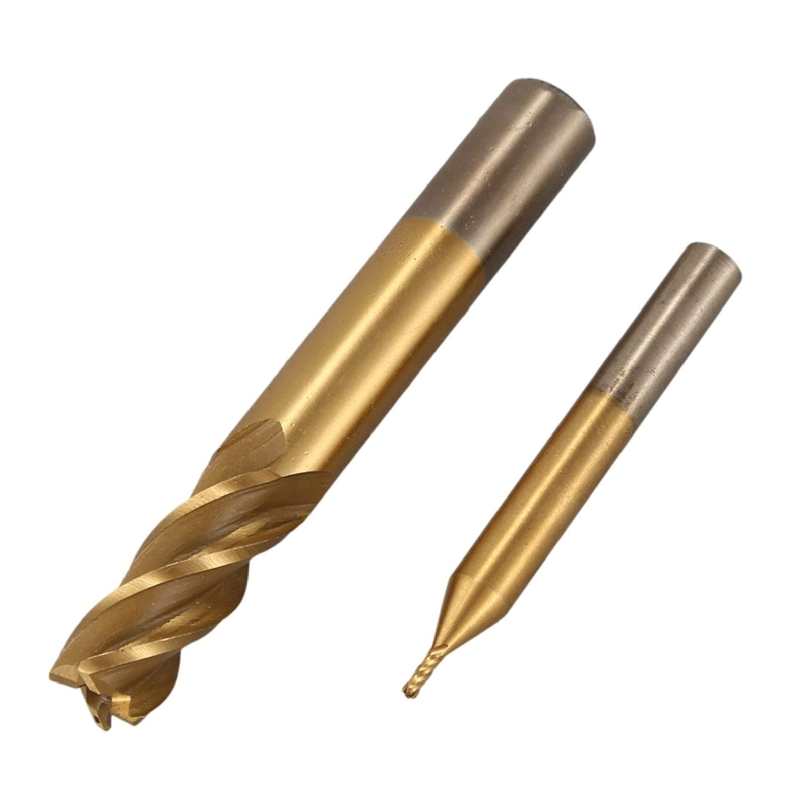 Visualizza Fresa CNC Fresa Bit HSS 4 Pale Stelo Dritto Fine Fresa 1.5-10mm Fresa Set