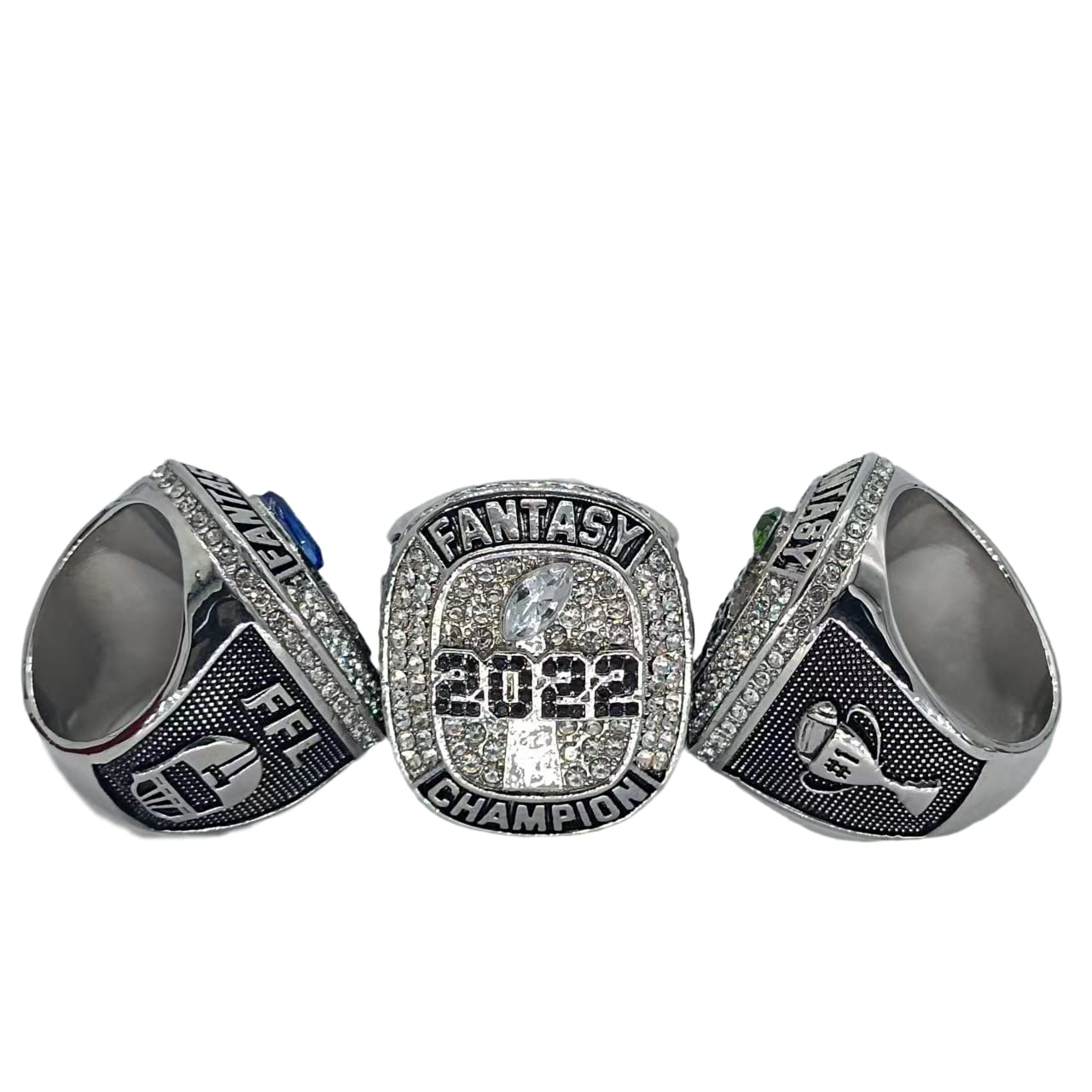 Kuseli 2022 Fantasy Football Championship Ring FFL MVP Trophy Prize for Fans Mens' Souvenir Gift Size 8-14 (11,with Box)