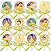 Belle Beauty and The Beast Lollipops Party Favors Supplies Decorations Lollipops with Yellow Ribbon Bows Party Favors, Movie -12 pcs