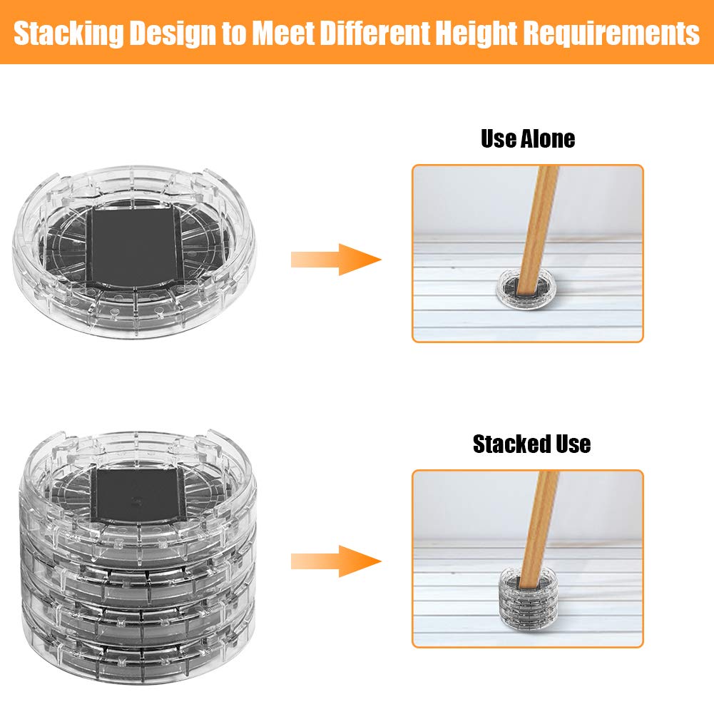 Furniture Leg Risers Furniture Pads, 8Pcs Non-slip Round Furniture Rising Protective Pad Set - Image 4
