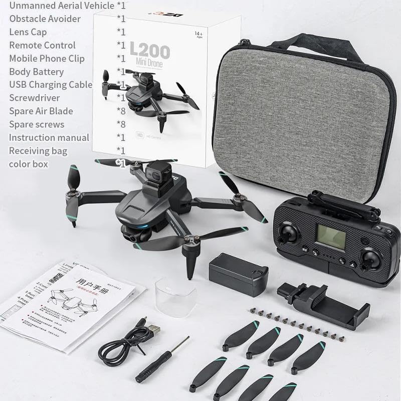 Dual battery,dron l200 pro max gps z 2-osiowym gimbalem, profesjonalna kamera 4k hd z funkcją antywstrząsową, dron fpv, 360°, unikanie przeszkód, quadrocopter