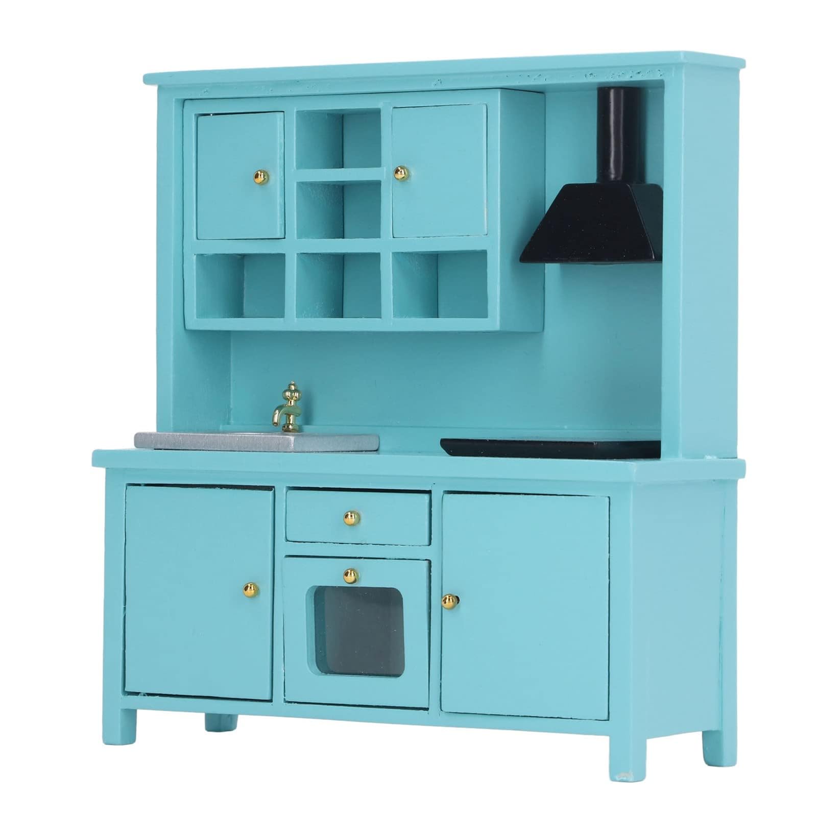 Armadio da cucina Armadietti Mobili in miniatura Modello Case Bambole Accessori da cucina Realistico Playset 1: 12 Case delle bambole in legno Accessori