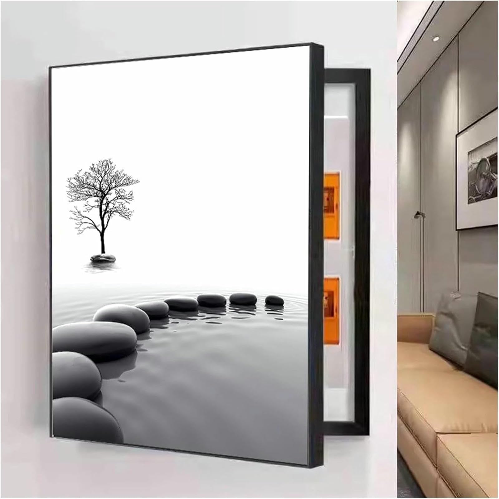 Decorative Painting for Electrical Meter Box - Hidden Circuit Breaker Panel Cover Lid - Removable Design for Home Decoration