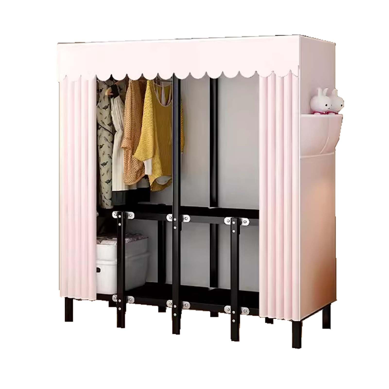 HUHJYUGE Armadio Guardaroba Pieghevole, Armadio Portatile per Vestiti, Guardaroba Autoporante, Organizzatore a Scompartimenti, Armadio Modulare Salvaspazio, per Camera da Letto e Spogliatoio