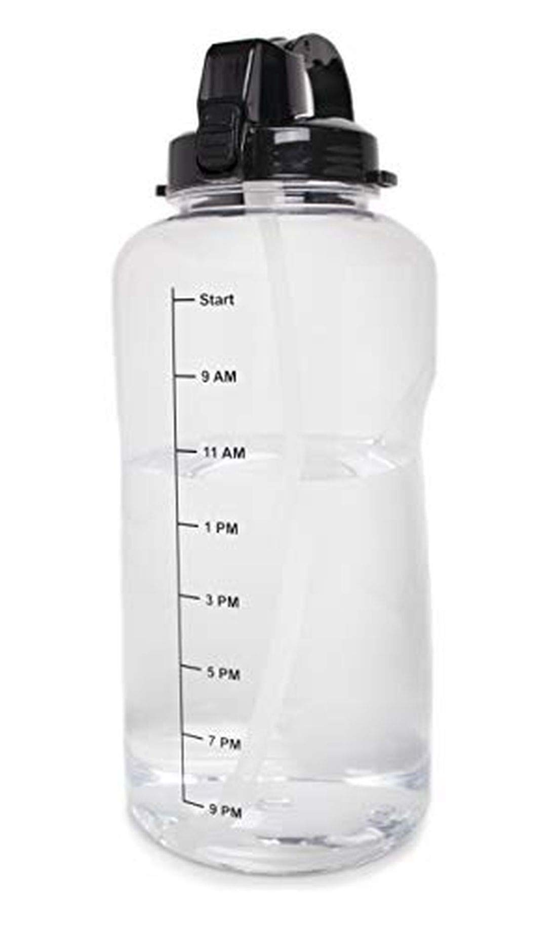 1 Gallon (128oz) Water Bottle With a Straw- Motivational Time Increments to Ensure 1 Gallon Water Intake Per Day. Time Goals to Make Sure You Stay Hydrated. BPA Water Jug