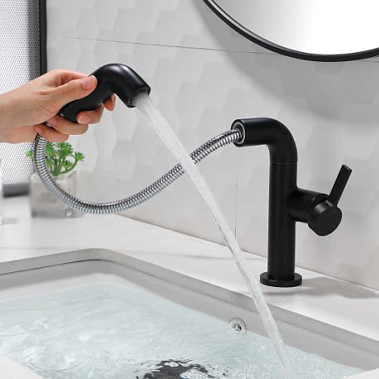 Mitigeur rotatif 360 robinet lavabo eau chaude froide pour vasque