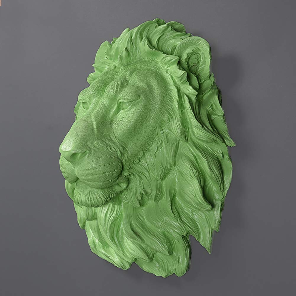 Fausse taxidermie lion résine pour habiller un mur vide rétro