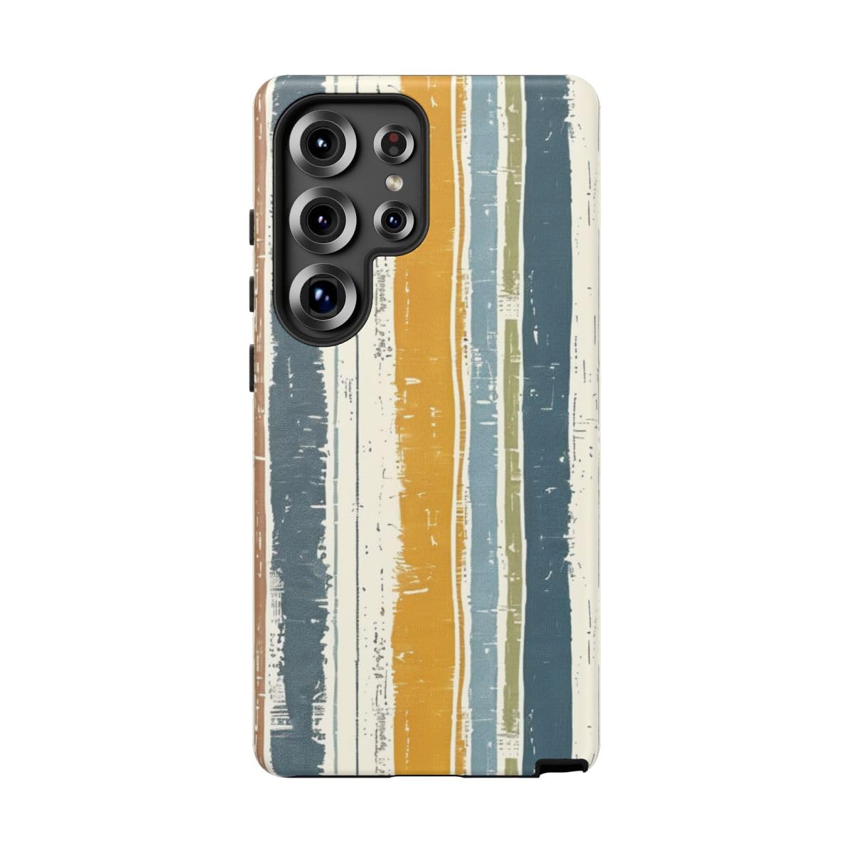 Coque lin Samsung S25 Ultra rustique à rayures mate - 5