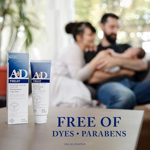 A+D Diaper Rash Cream, Zinc Oxide Cream, 4 oz (113 g)