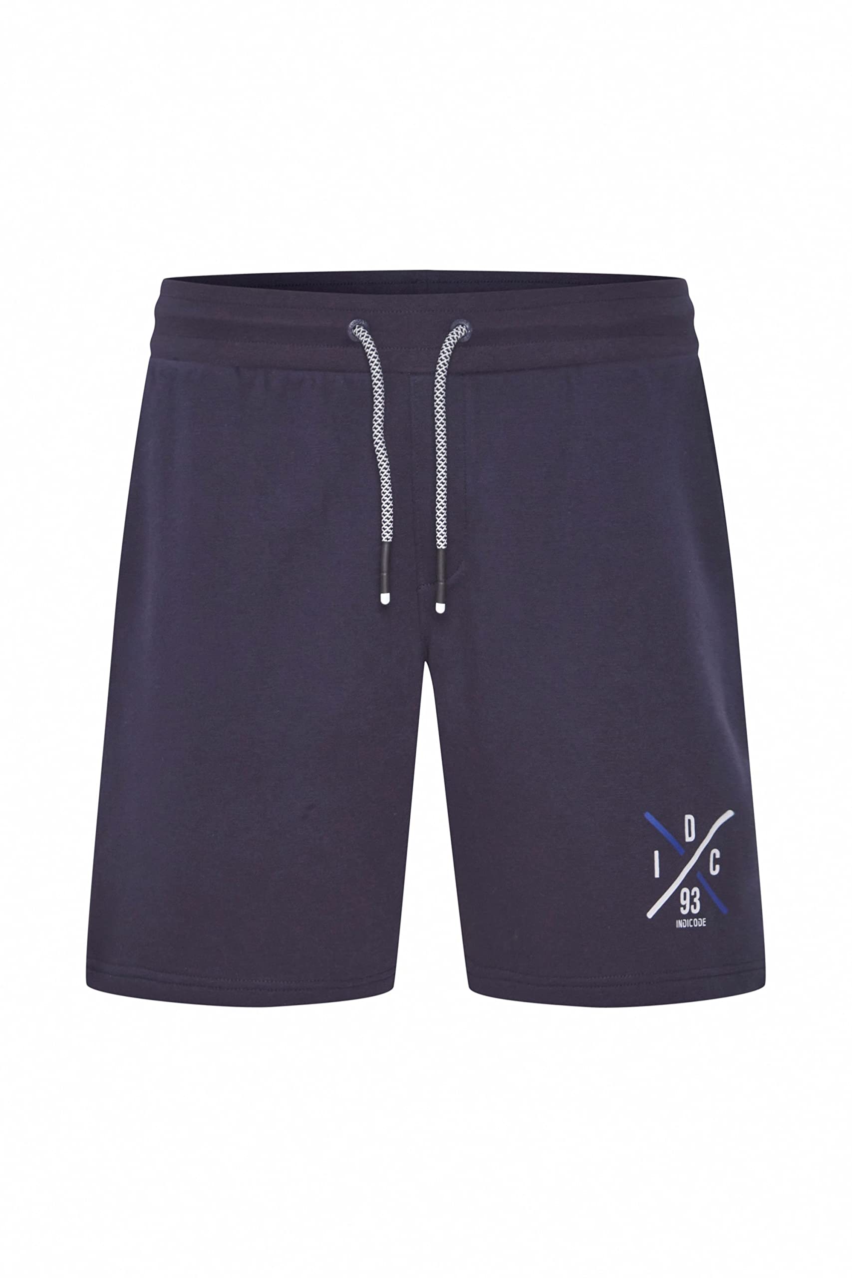 Indicode DHallum Herren Sweat Shorts Sweatshorts Kurze Hose Jogginghose mit Kordeln und Print Regular Fit