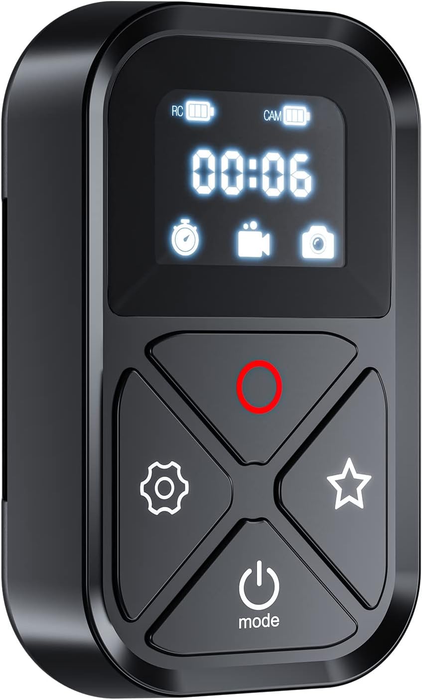HELEMIY GP-RMT-T10 Waterproof Smart BT Weless Remote Control with LED Display Screen 80 Meters Large Working Distance Replacement for 12 11 10 9 8 max